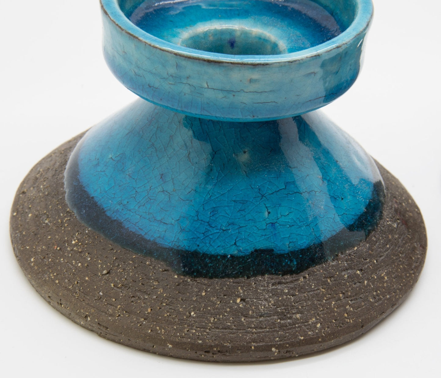 2 x JOHANNES ANDERSEN Blue Glazed Ceramic Candle Holders Mollaris.com