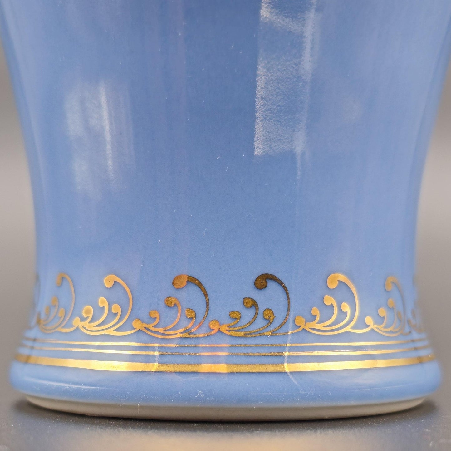 A Mirrored Pair of Chinese Famille Rose Lavender Blue-Ground 'Medallion' Vases, Republic Period Mollaris.com 