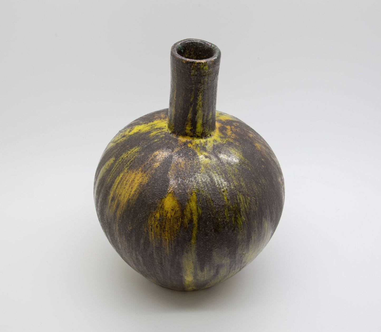 ARN for Raymor Ash Gray Yellow Orange Ceramic Vase Mollaris.com