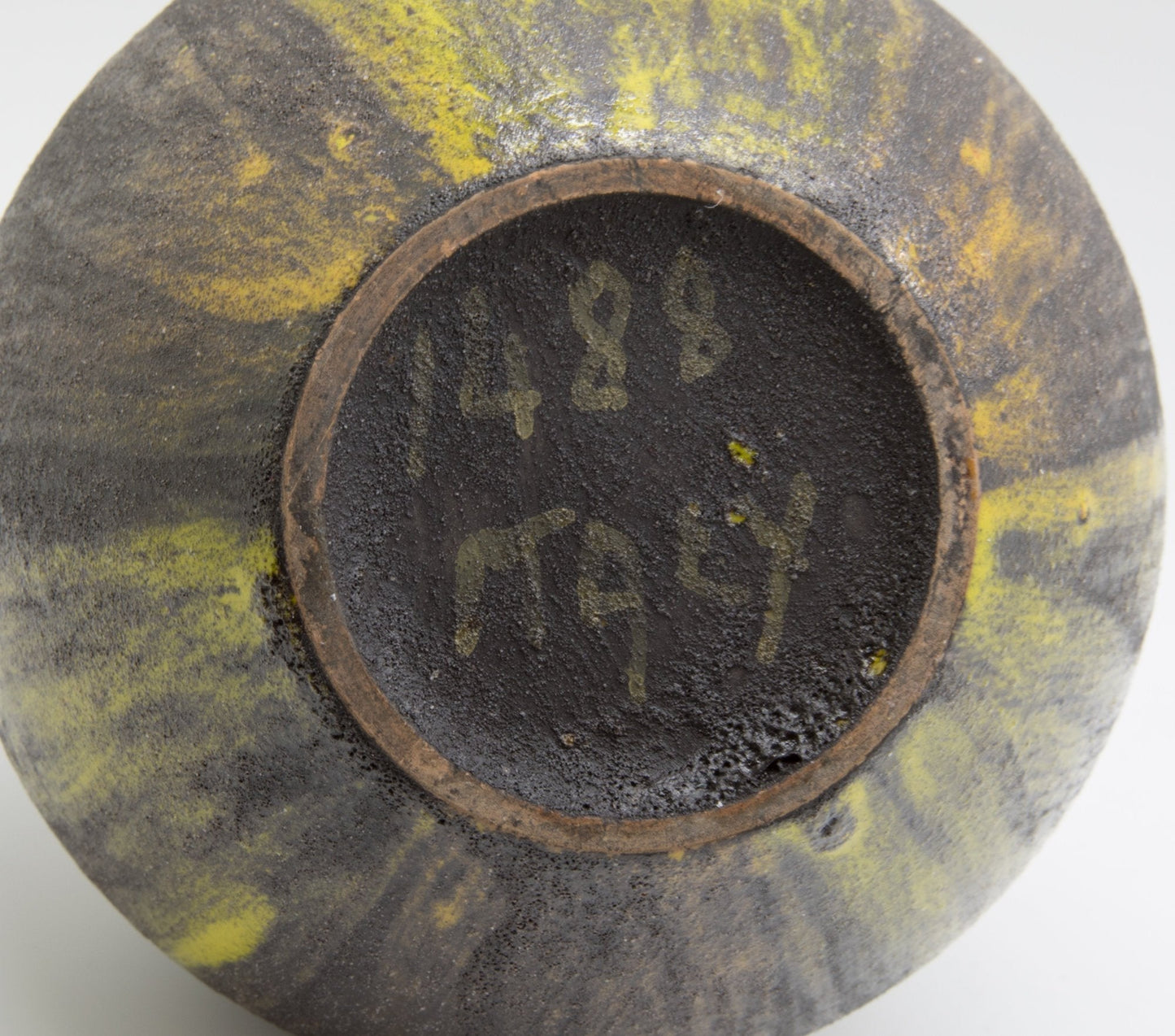 ARN for Raymor Ash Gray Yellow Orange Ceramic Vase Mollaris.com