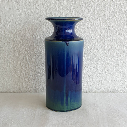 BRITT LOUISE SUNDELL Large Blue Crystal Glazed Stoneware Vase Mollaris.com