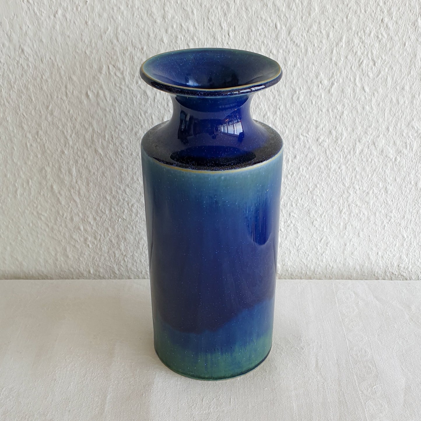 BRITT LOUISE SUNDELL Large Blue Crystal Glazed Stoneware Vase Mollaris.com