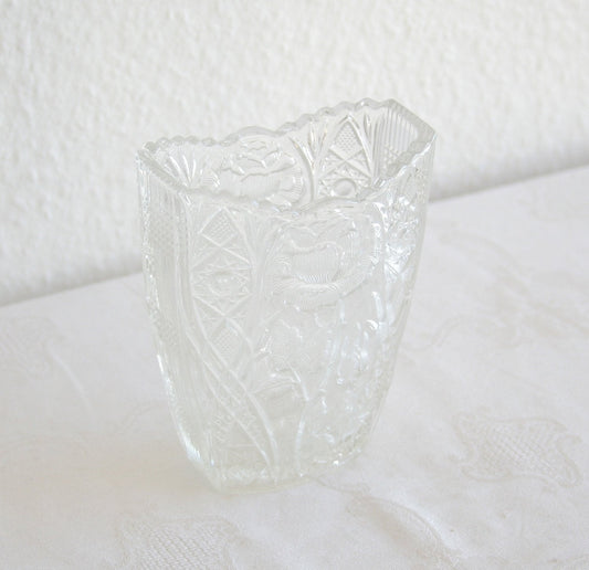 BROCKWITZ Rose Garden Clear Small Glass Letter Vase Mollaris.com