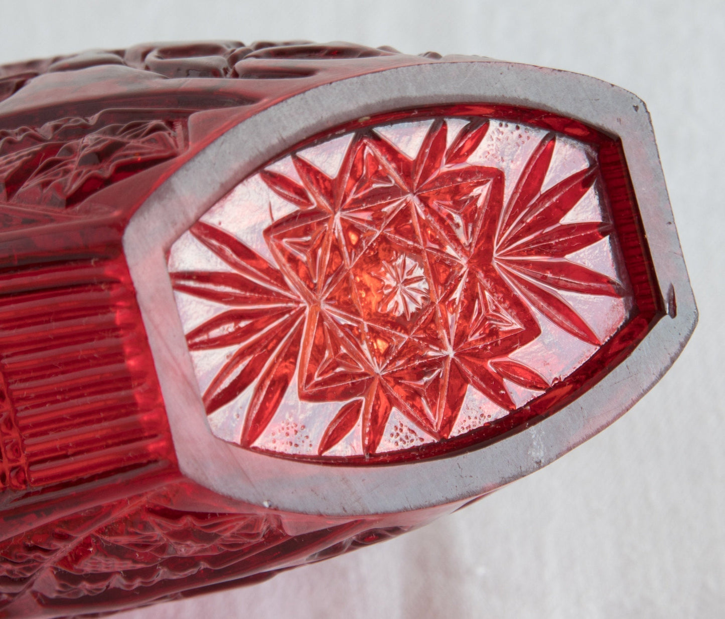 BROCKWITZ Rose Garden Ruby Red Glass Letter Vase Mollaris.com