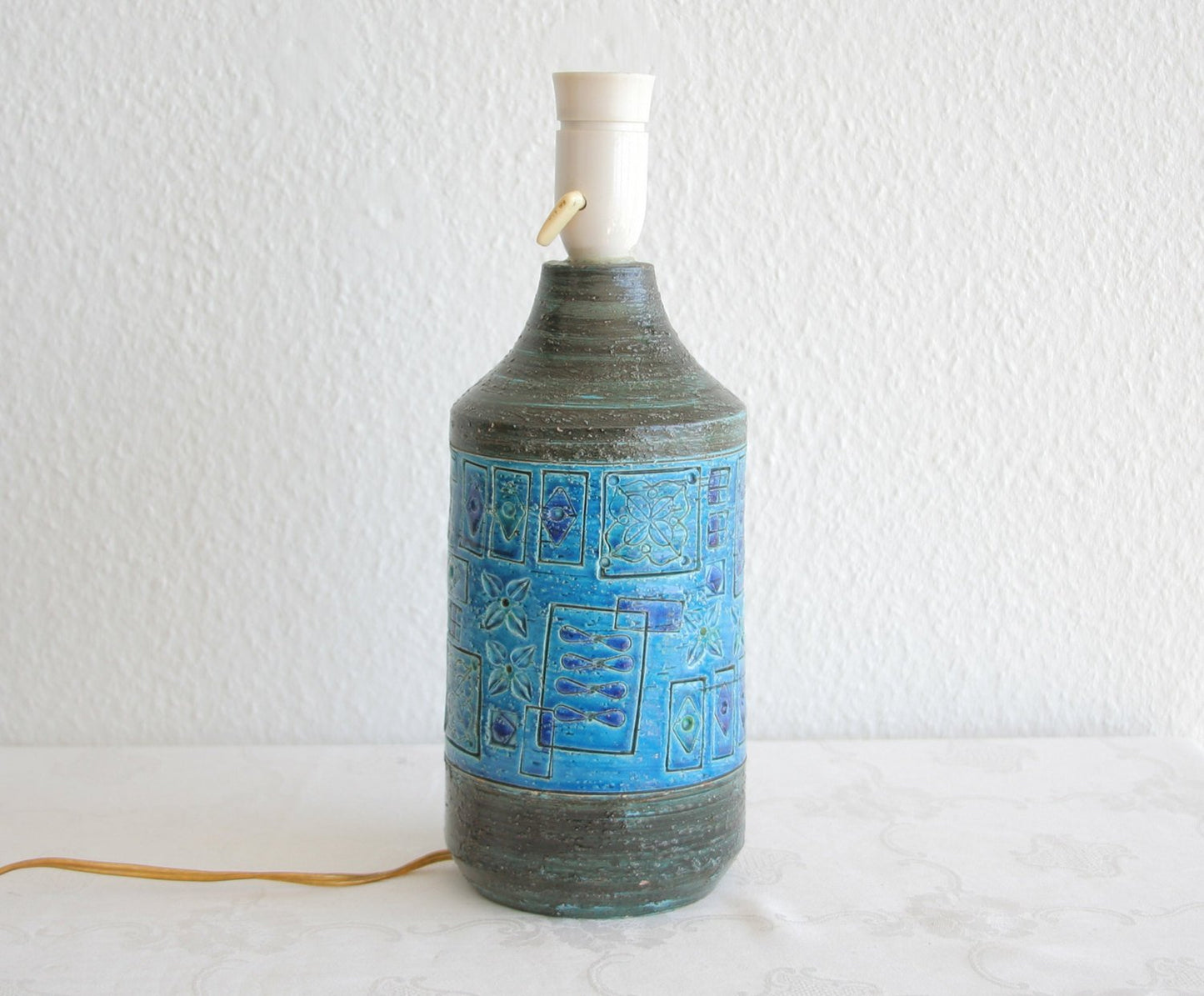 Bitossi ALDO LONDI Blue Ceramic Table Lamp Mollaris.com