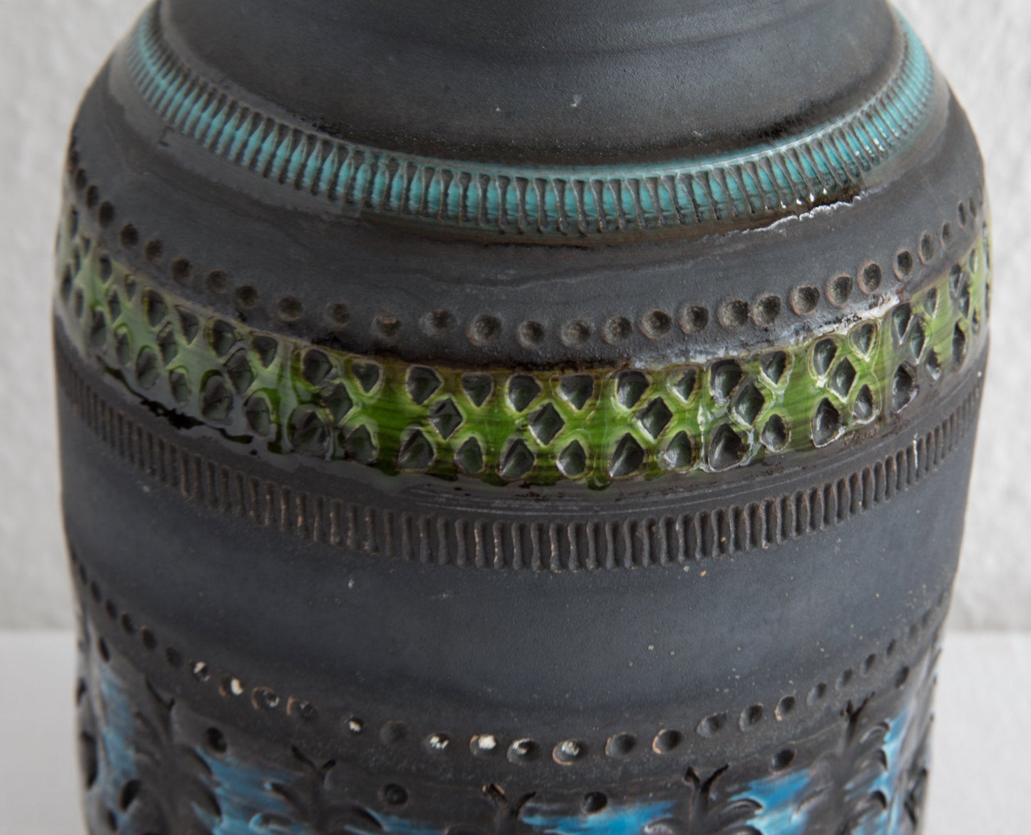 Bitossi ALDO LONDI Genovese Blue Green Ceramic Vase Mollaris.com