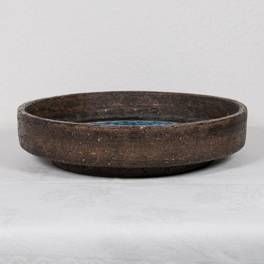 Bitossi ALDO LONDI Large Round Trifoglio Blue Ceramic Tray Mollaris.com