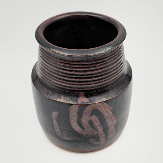 CARSTEN RINGSMOSE Decorated Brown Glazed Stoneware Vase Mollaris.com