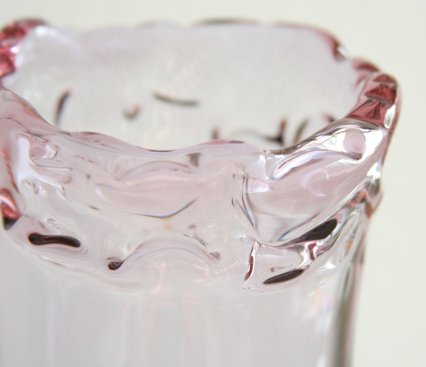CHRISTER HOLMGREN Holmegaard ROSAMUND Large Pink Glass Vase Mollaris.com