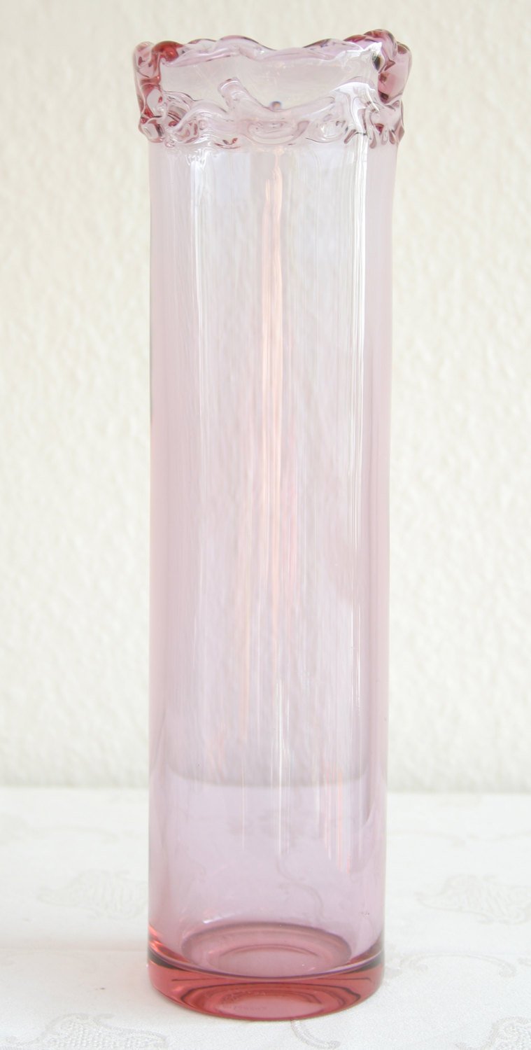 CHRISTER HOLMGREN Holmegaard ROSAMUND Large Pink Glass Vase Mollaris.com