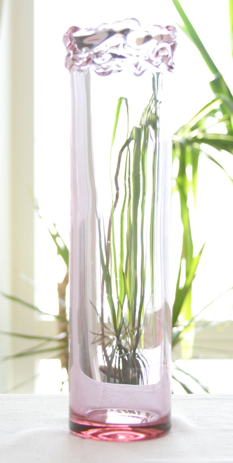 CHRISTER HOLMGREN Holmegaard ROSAMUND Large Pink Glass Vase Mollaris.com