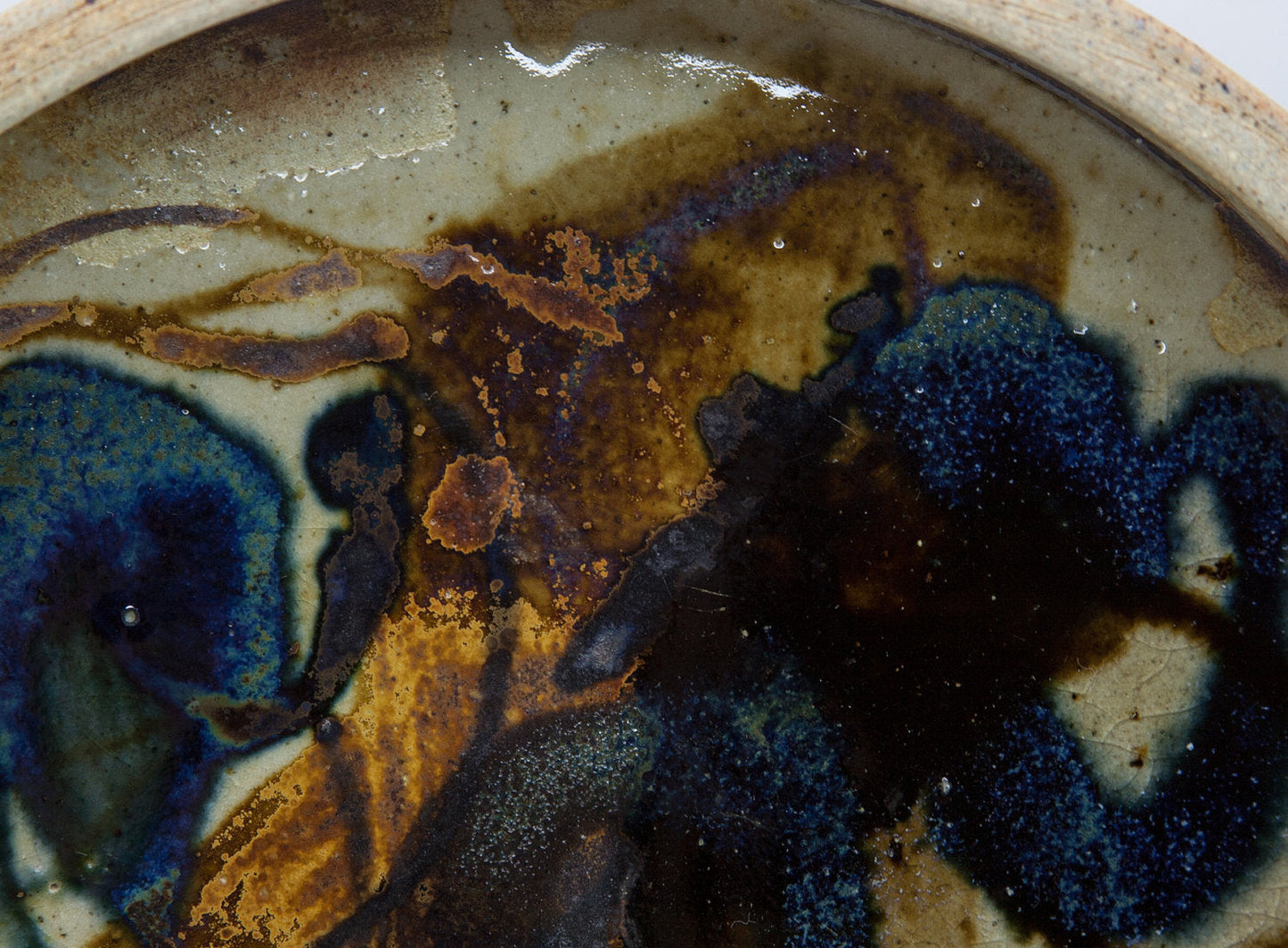 CONNY WALTHER Studio Large Abstract Glazed Stoneware Tray Mollaris.com