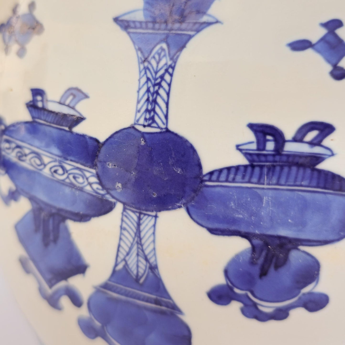 Chinese 18thC. Blue and White Ginger Jar Plum Blossoms Cracked Ice Pattern Kangxi Qing Mollaris.com