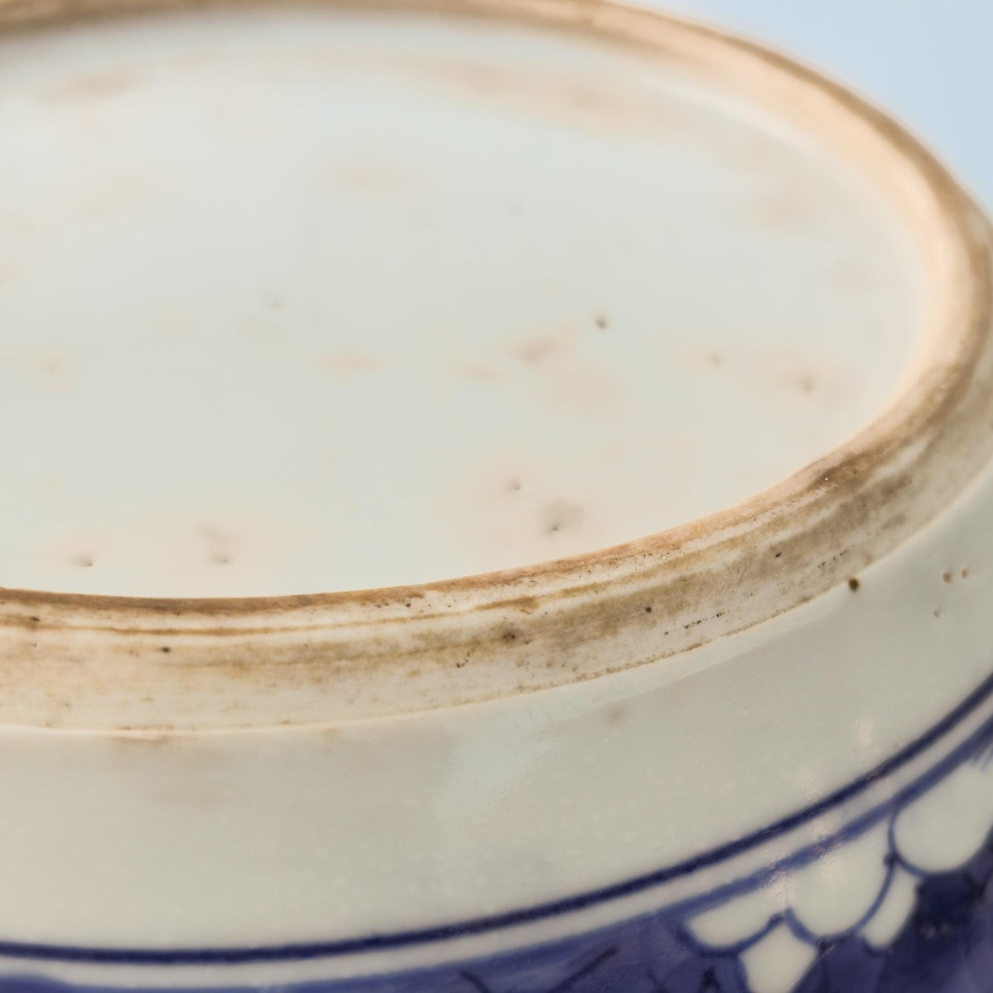 Chinese 18thC. Blue and White Ginger Jar Plum Blossoms Cracked Ice Pattern Kangxi Qing Mollaris.com