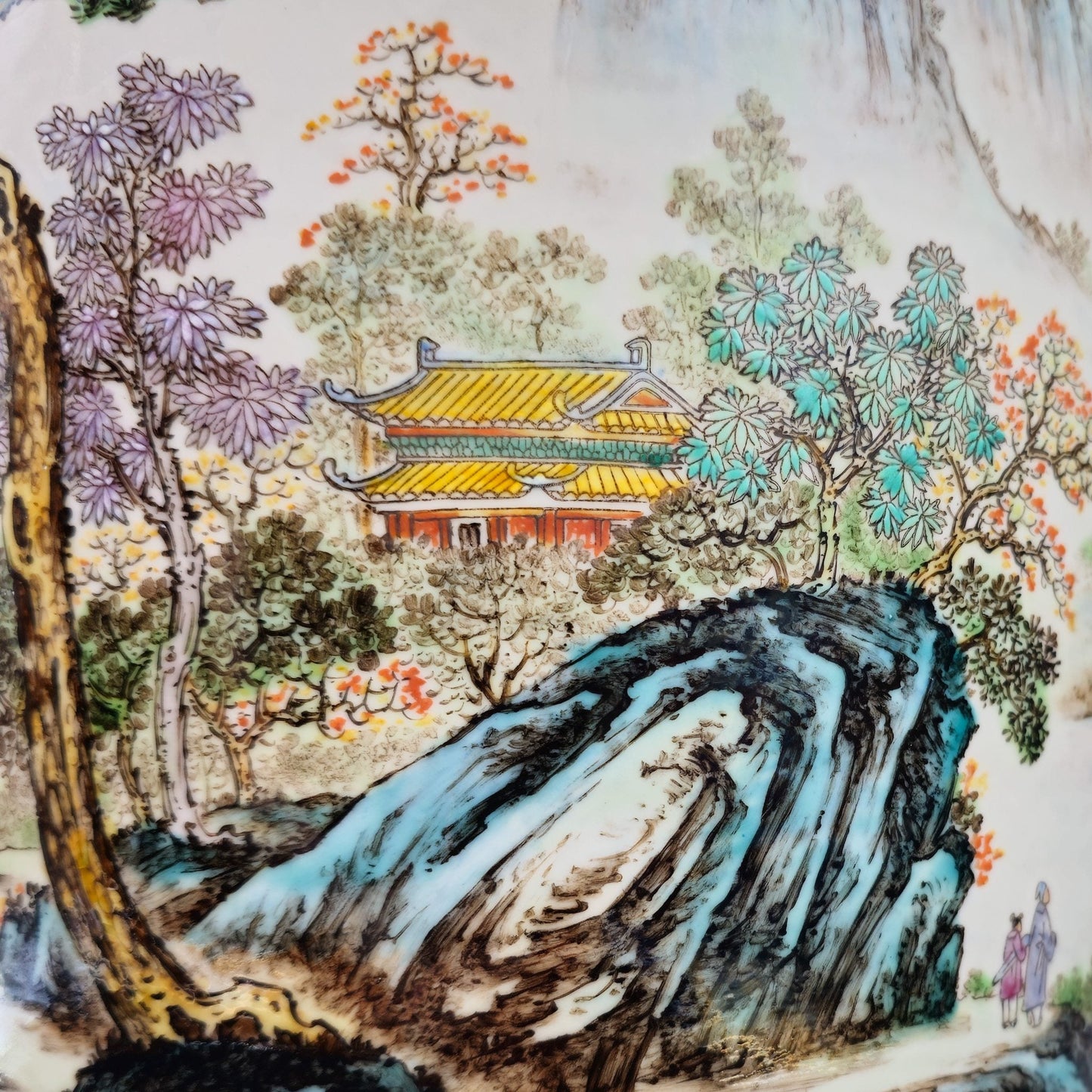 Chinese Famille Rose Large Landscape Vase, Early People's Republic of China Period Mollaris.com