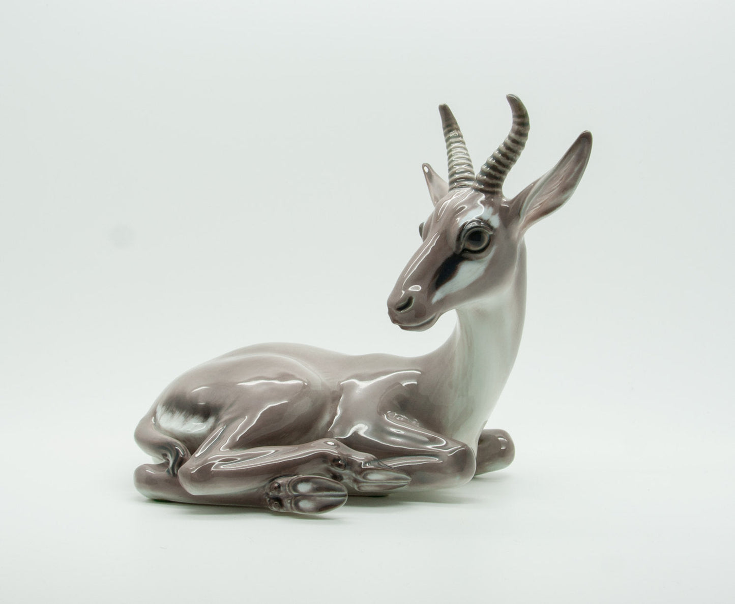 DAHL JENSEN Decorated Porcelain Antelope Figurine # 1237 Mollaris.com