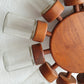 DIGSMED Danish Teak Spice Rack Wheel with 12 Glass Jars Mollaris.com 