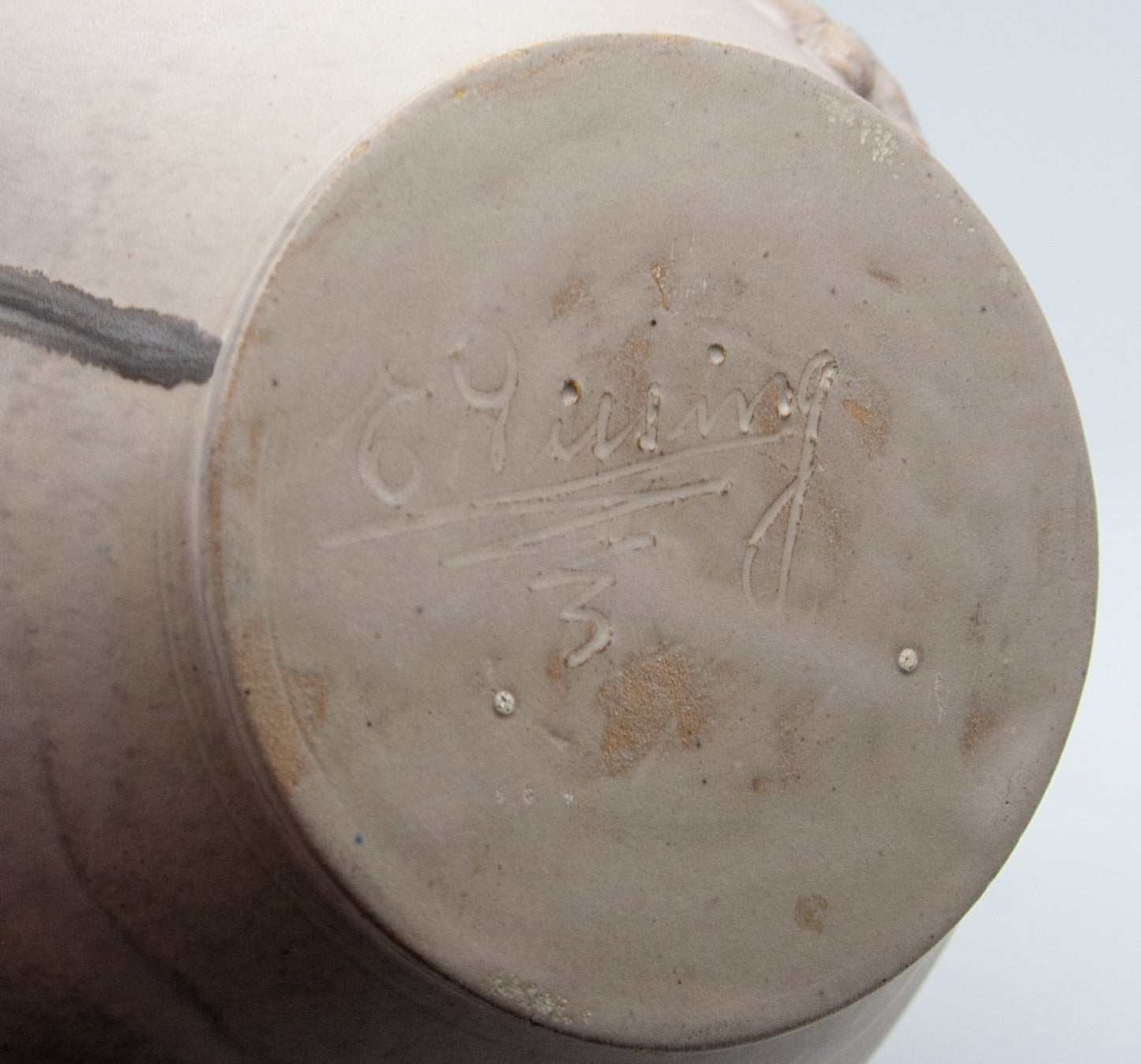EJNAR DISSING Studio Grey & Brown Glazed Dragon Encircled Ceramic Vase Mollaris.com