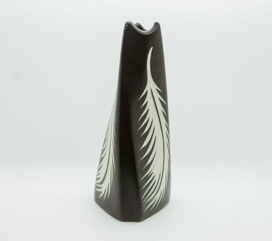 ELISABETH LOHOLT Black Glazed Asymmetrical Ceramic Vase Mollaris.com