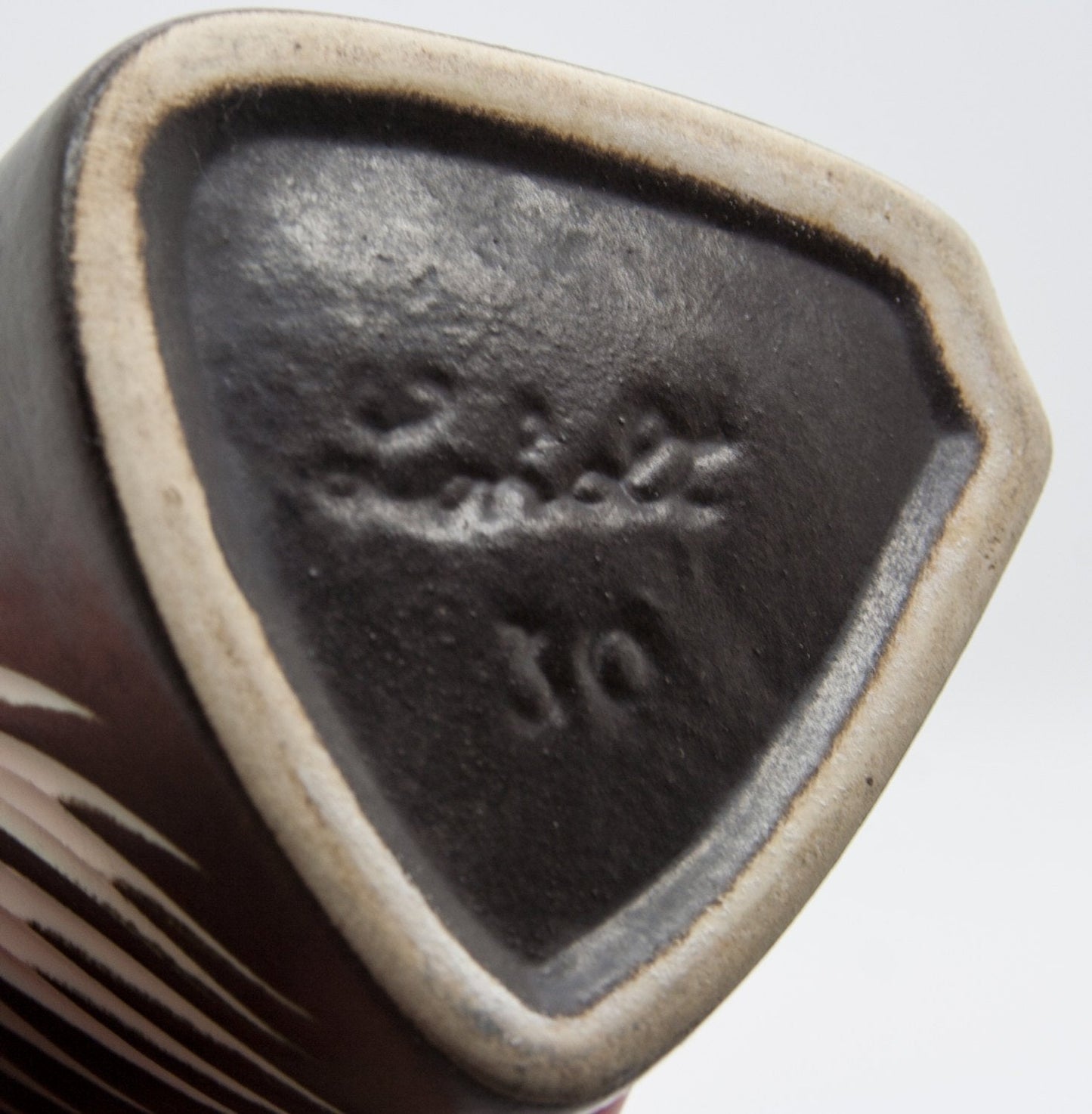 ELISABETH LOHOLT Black Glazed Asymmetrical Ceramic Vase Mollaris.com