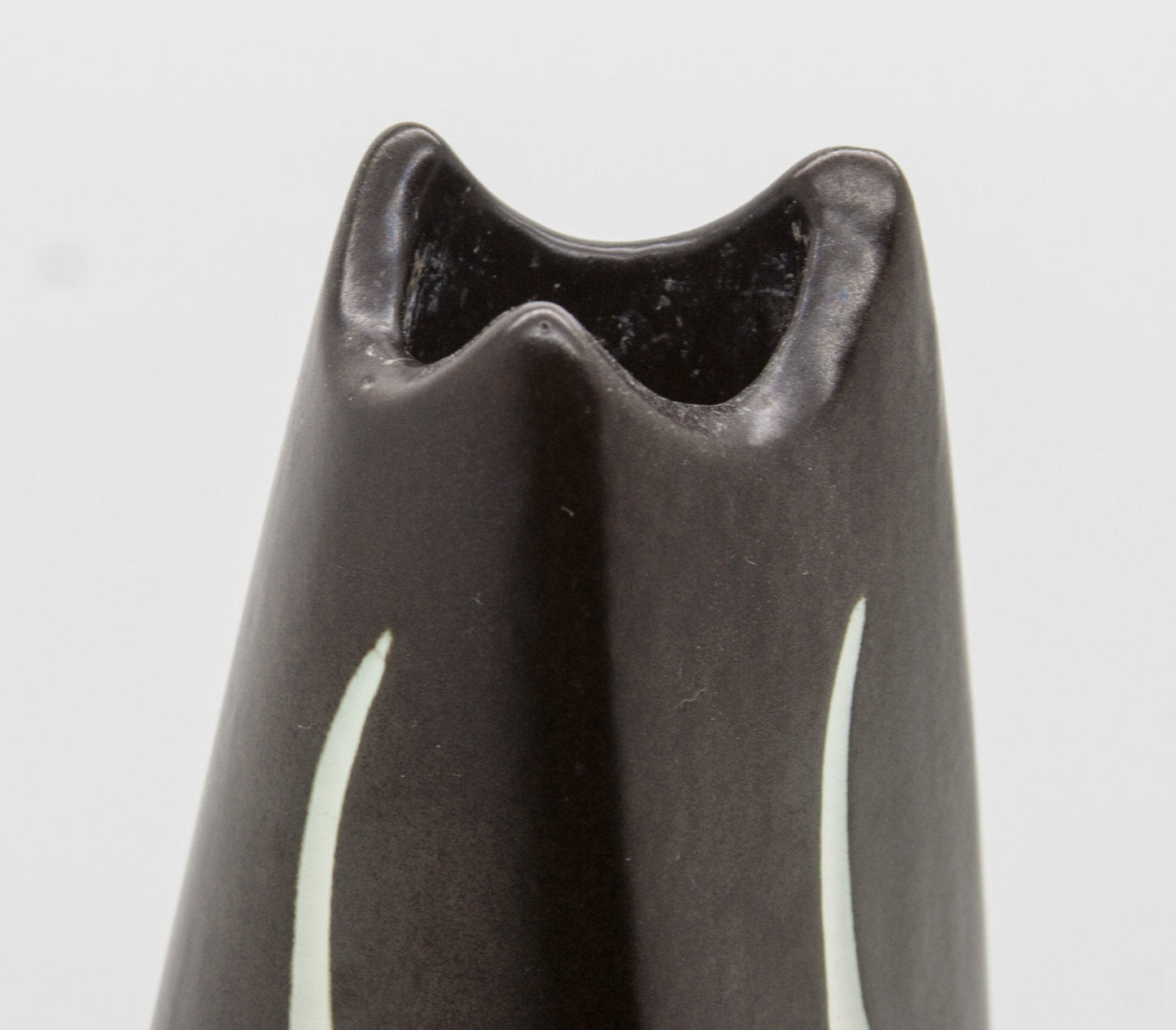ELISABETH LOHOLT Black Glazed Asymmetrical Ceramic Vase Mollaris.com