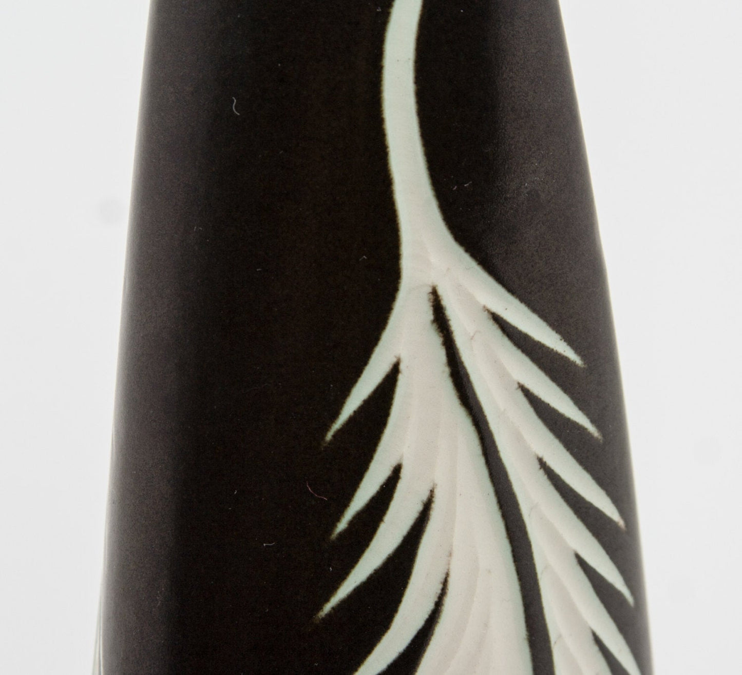 ELISABETH LOHOLT Black Glazed Asymmetrical Ceramic Vase Mollaris.com