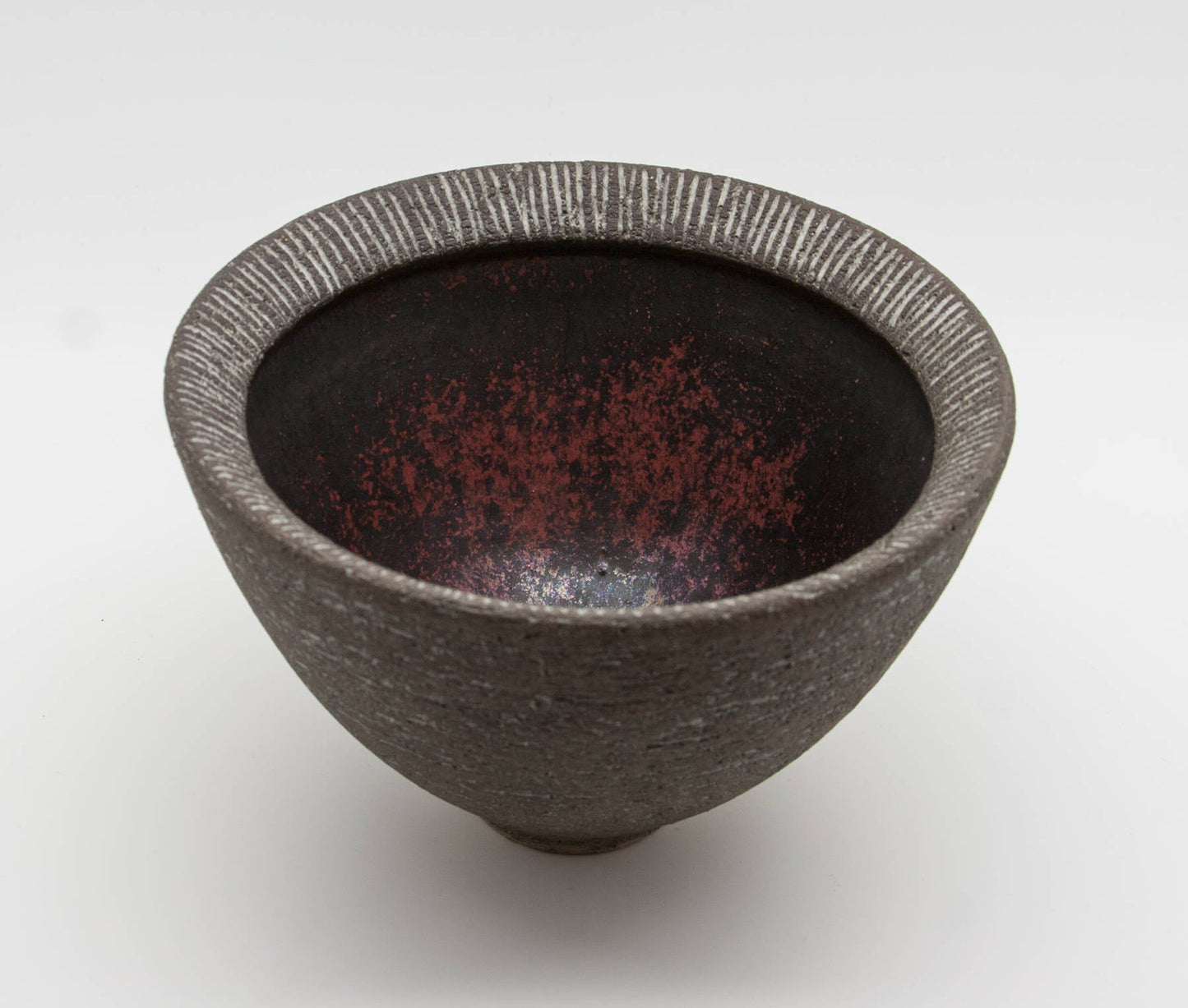 ELSI BOURELIUS Black and Reddish Stoneware Bowl Mollaris.com