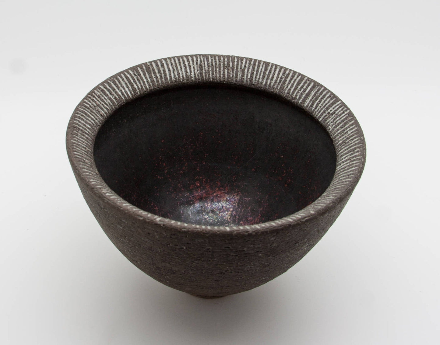 ELSI BOURELIUS Black and Reddish Stoneware Bowl Mollaris.com
