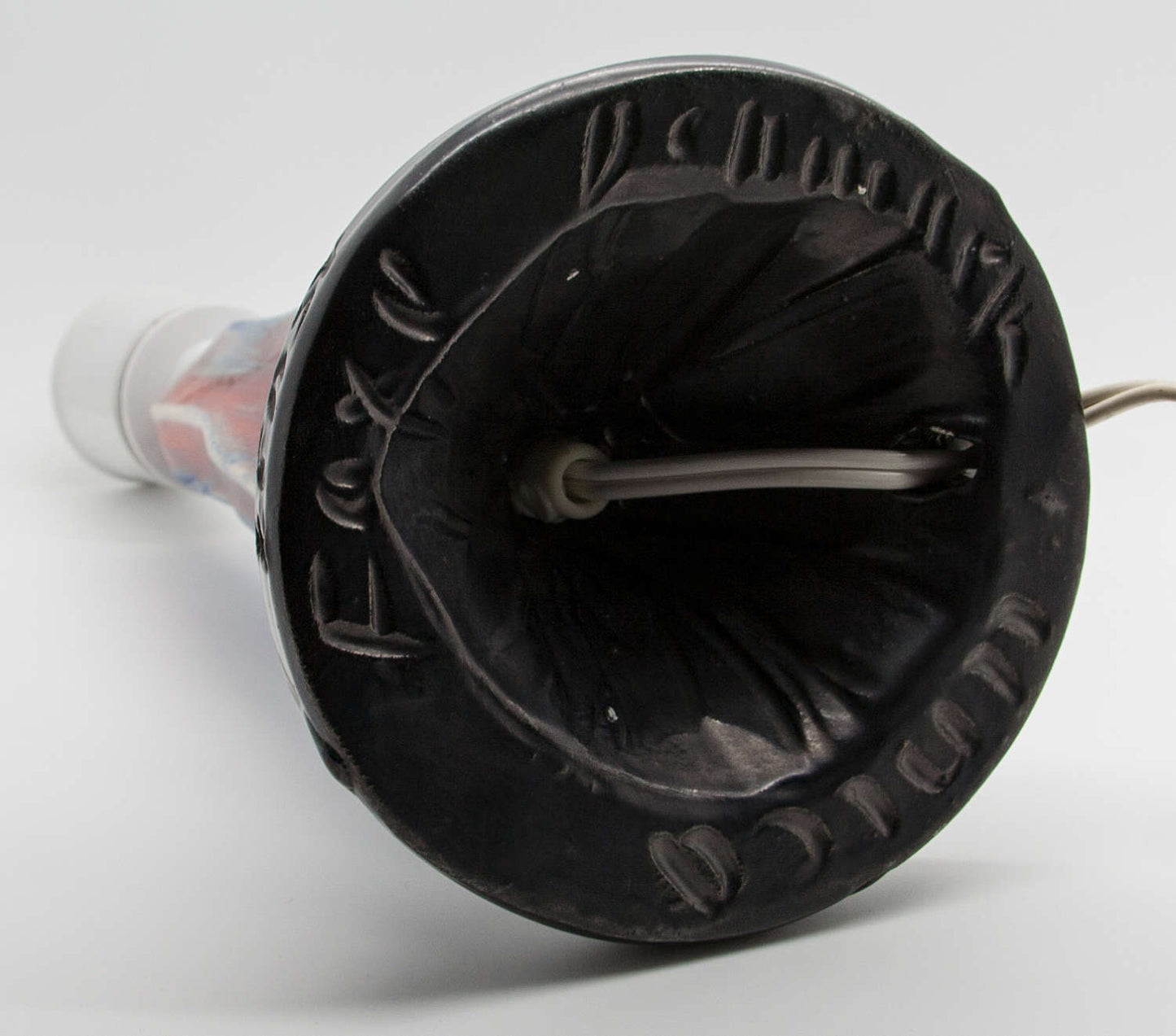 ERNST FAXE NIELSEN Asymmetrical Abstract Multicolor Glazed Ceramic Table Lamp Mollaris.com