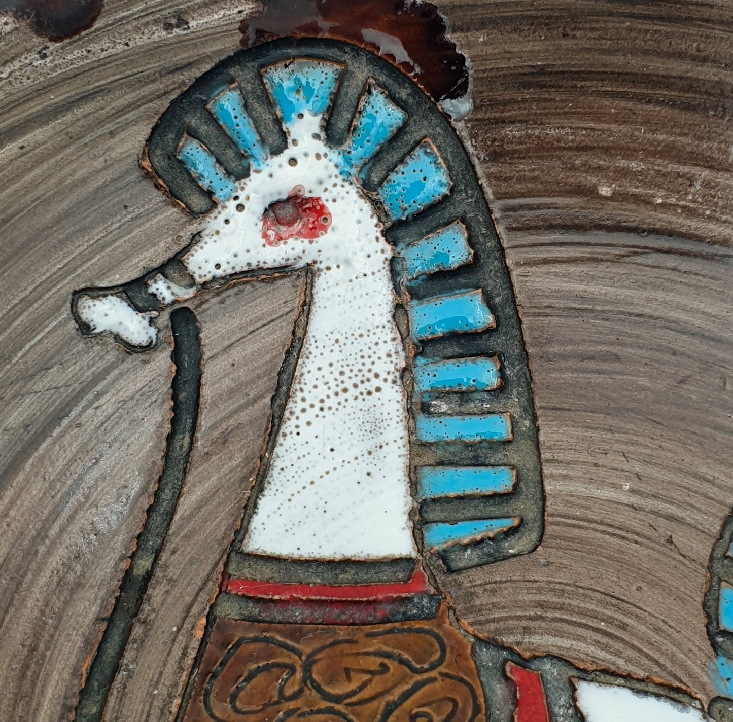 FRATELLI FANCIULLACCI Horse Sgrafitto Decorated Ceramic Bowl Mollaris.com
