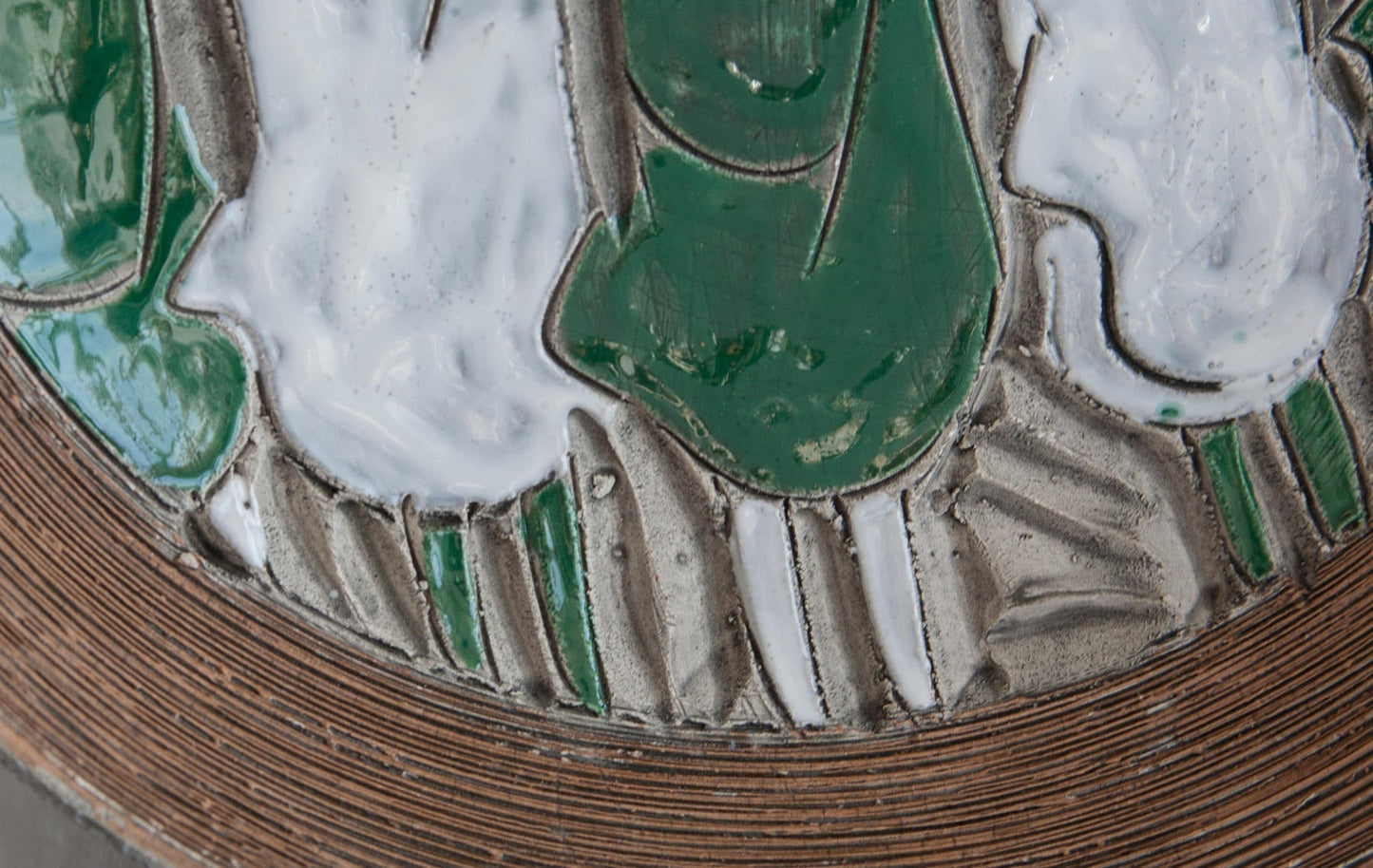 FRATELLI FANCIULLACCI White Green Sgrafitto Decorated Ceramic Bowl Mollaris.com