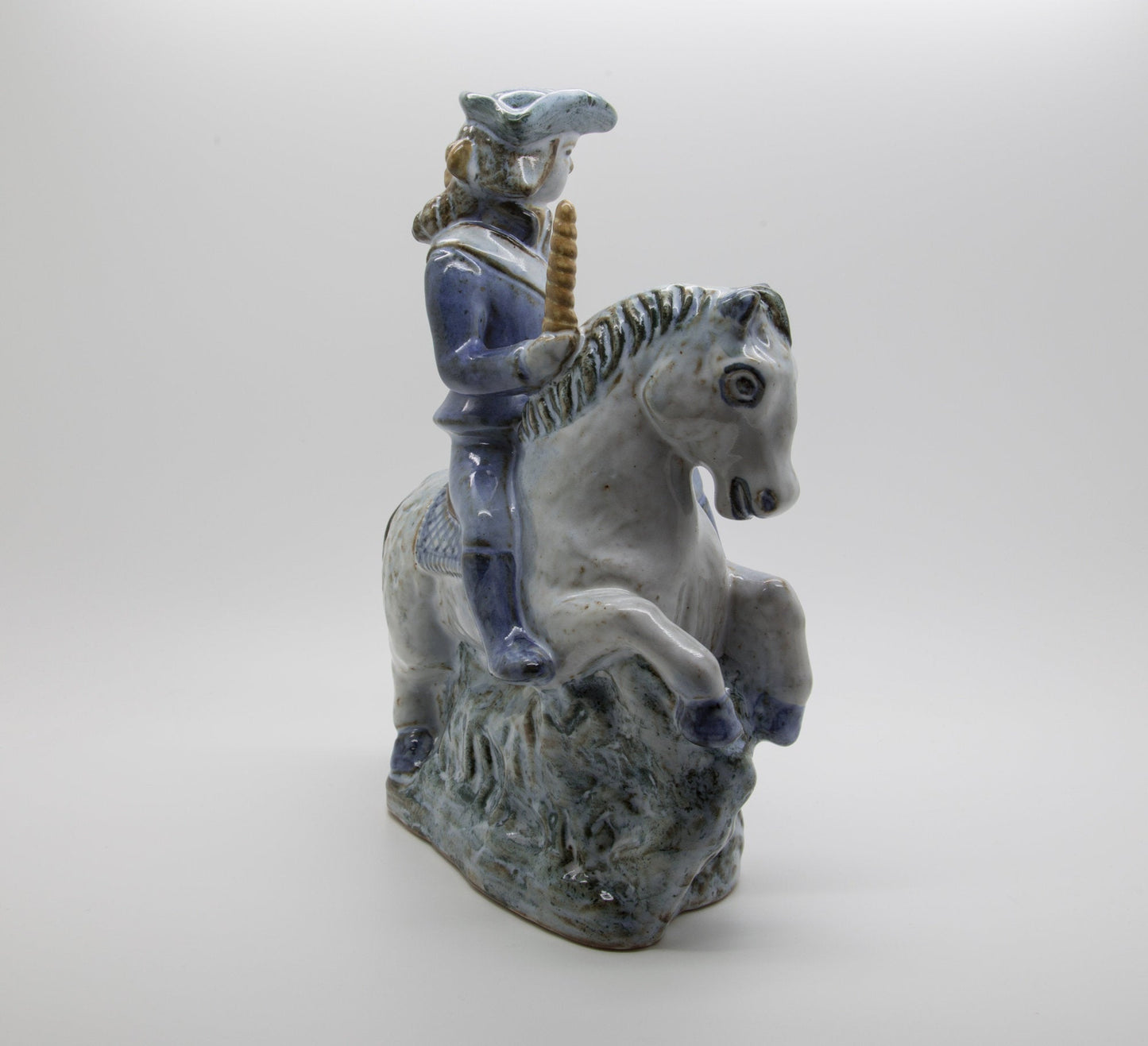 GERTRUD KUDIELKA L. Hjorth Decorated Rider on Horse Ceramic Sculpture Mollaris.com