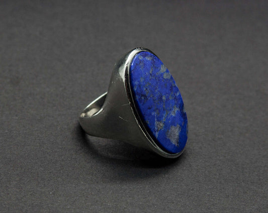 GIFA Modernist Lapis Lazuli Solid Sterling Silver (925S) Ring Mollaris.com