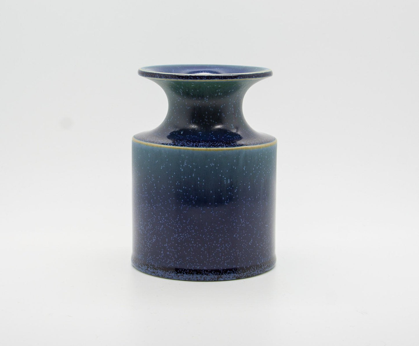 Gustavsberg BRITT LOUISE SUNDELL Blue Crystal Glazed Stoneware Vase Mollaris.com