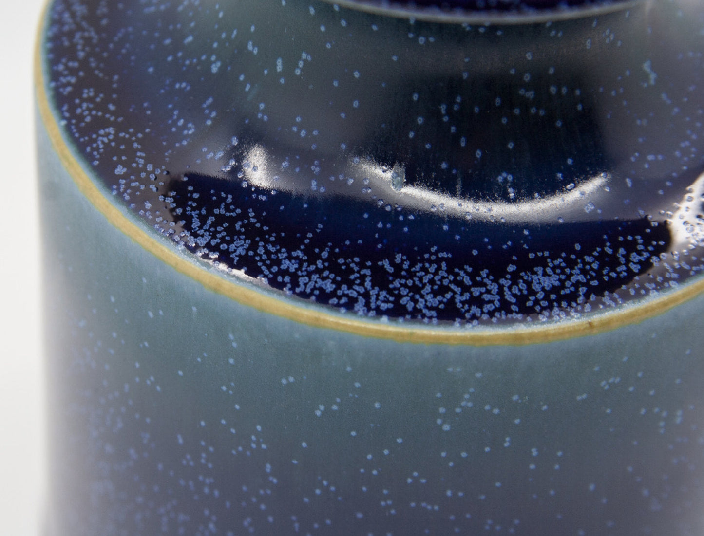 Gustavsberg BRITT LOUISE SUNDELL Blue Crystal Glazed Stoneware Vase Mollaris.com