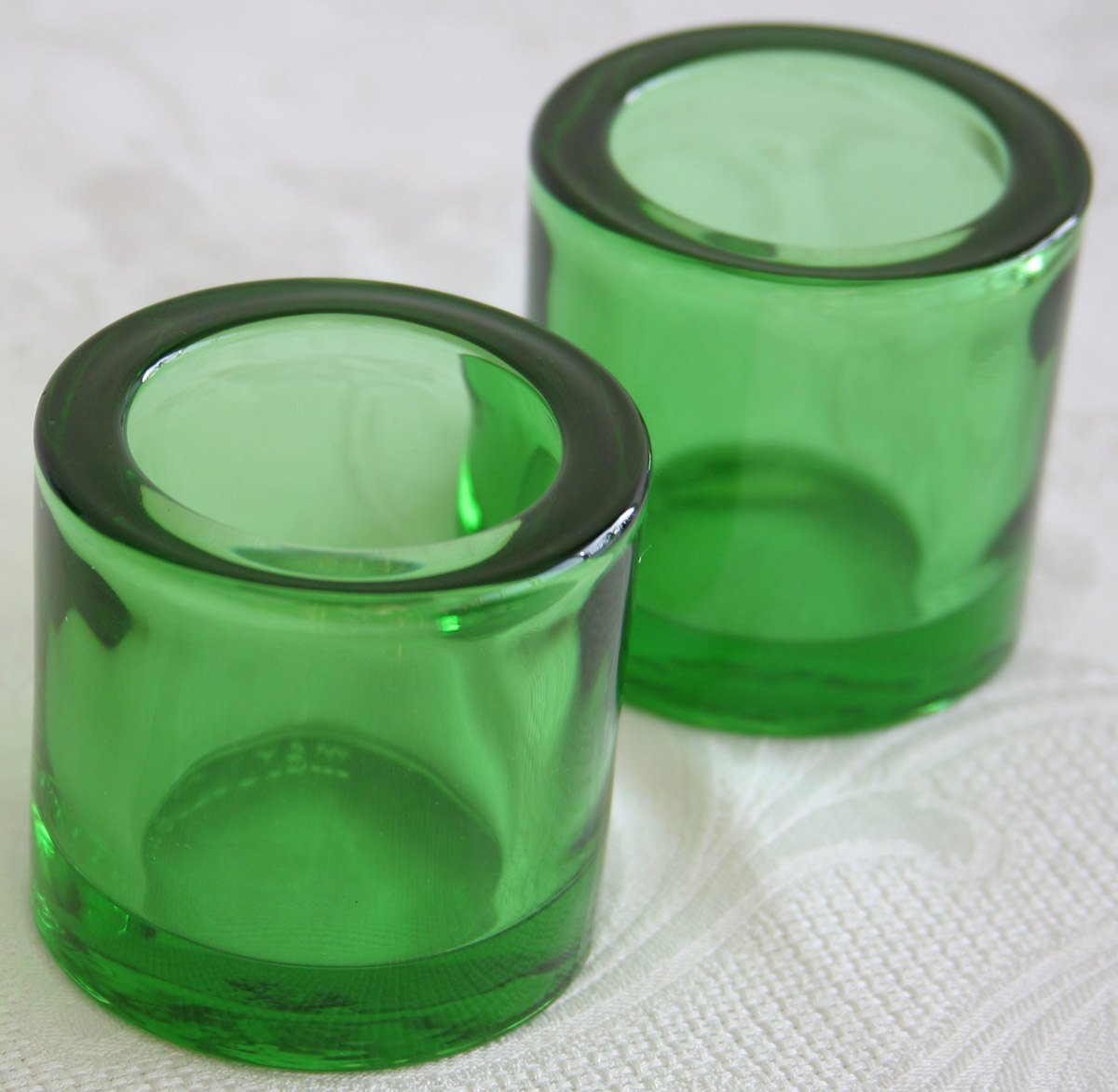 HEIKKI ORVOLA Iittala KIVI Green Glass Votive Candle Holder Mollaris.com 