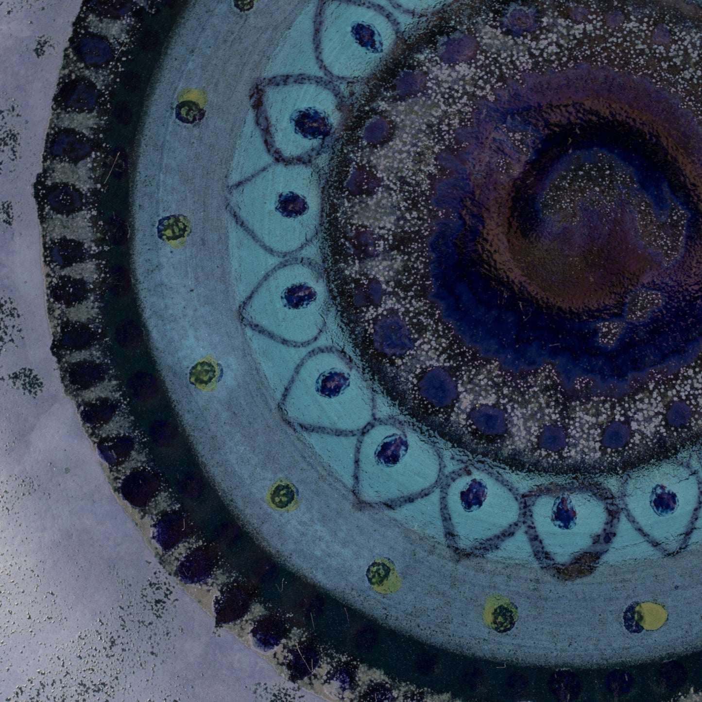 HILKKA LIISA AHOLA Arabia Tableware Blue Sunflower Porcelain Charger Mollaris.com