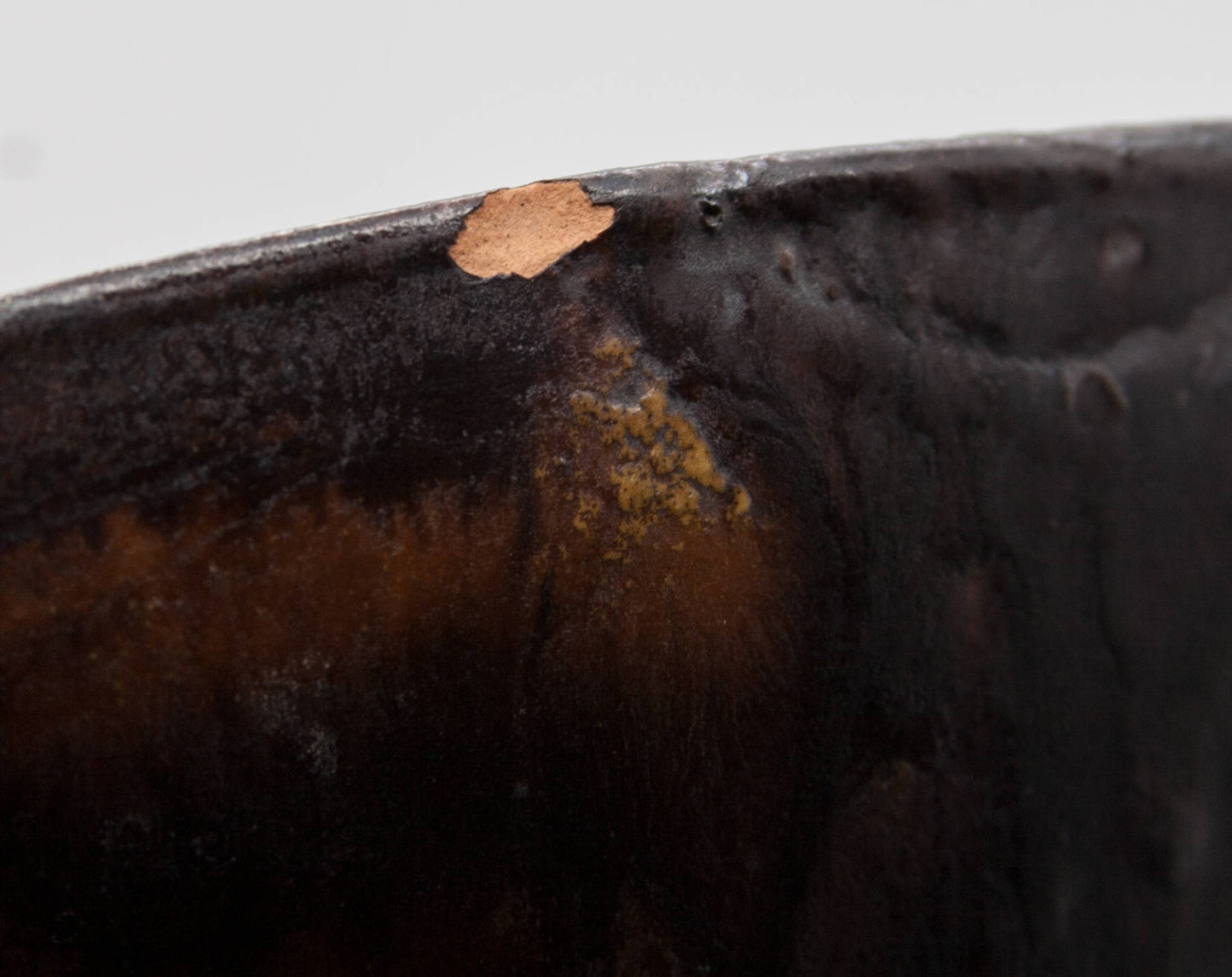 MARCELLO FANTONI Orange Brown Glazed Stoneware Tray Bowl Mollaris.com