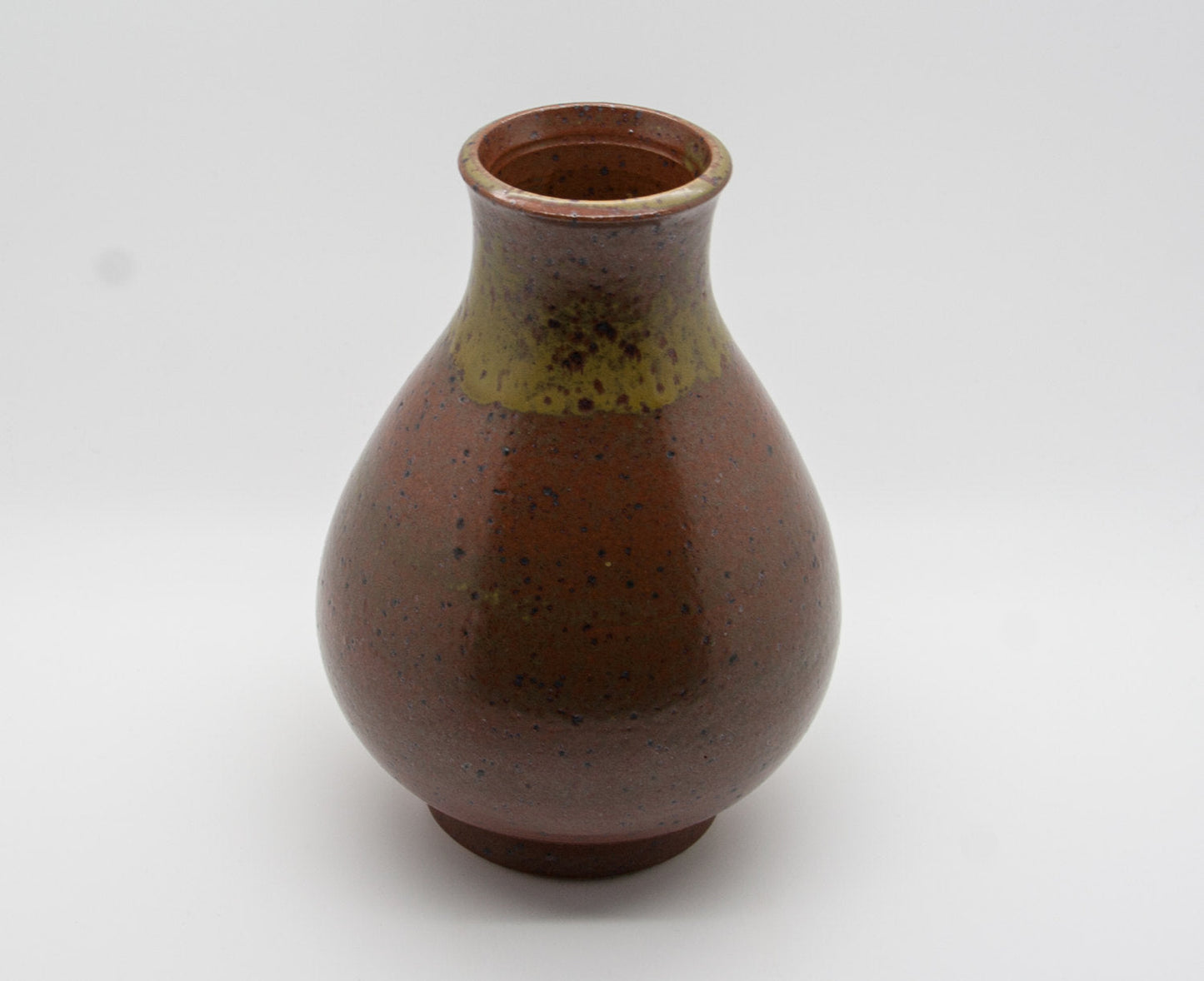 MARIANNE STARCK / MICHAEL ANDERSEN Brown Yellow Glazed Stoneware Vase Mollaris.com
