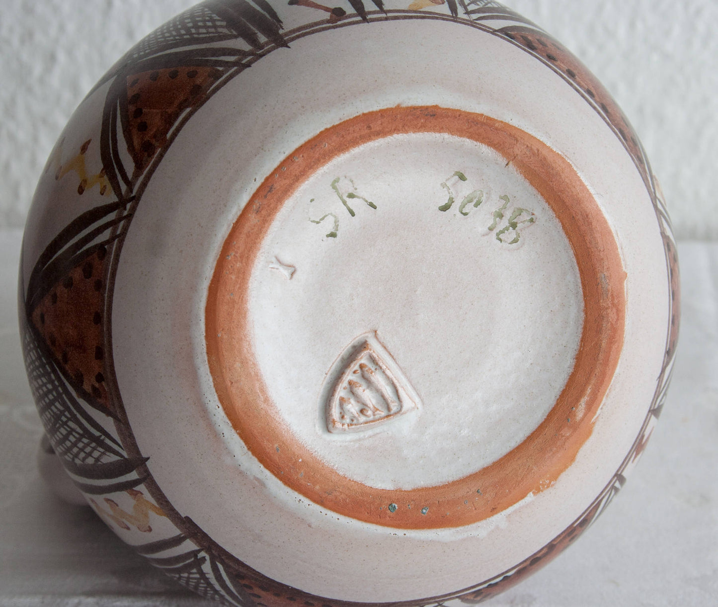 MICHAEL ANDERSEN Abstract Decorated Stoneware Jug Vase Mollaris.com