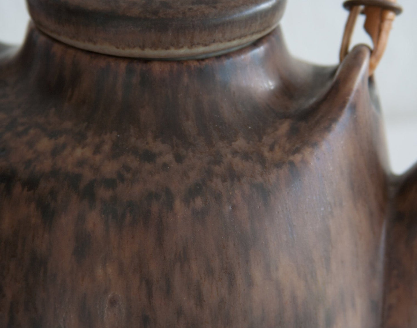 MICHAEL ANDERSEN Brown Harefur Glazed Stoneware Teapot Mollaris.com