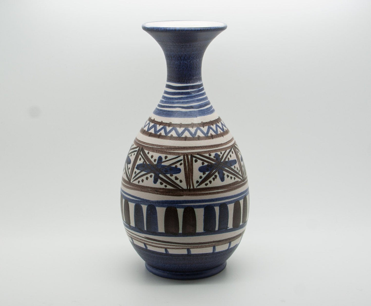MICHAEL ANDERSEN Large Abstract Decorated Ceramic Vase Mollaris.com