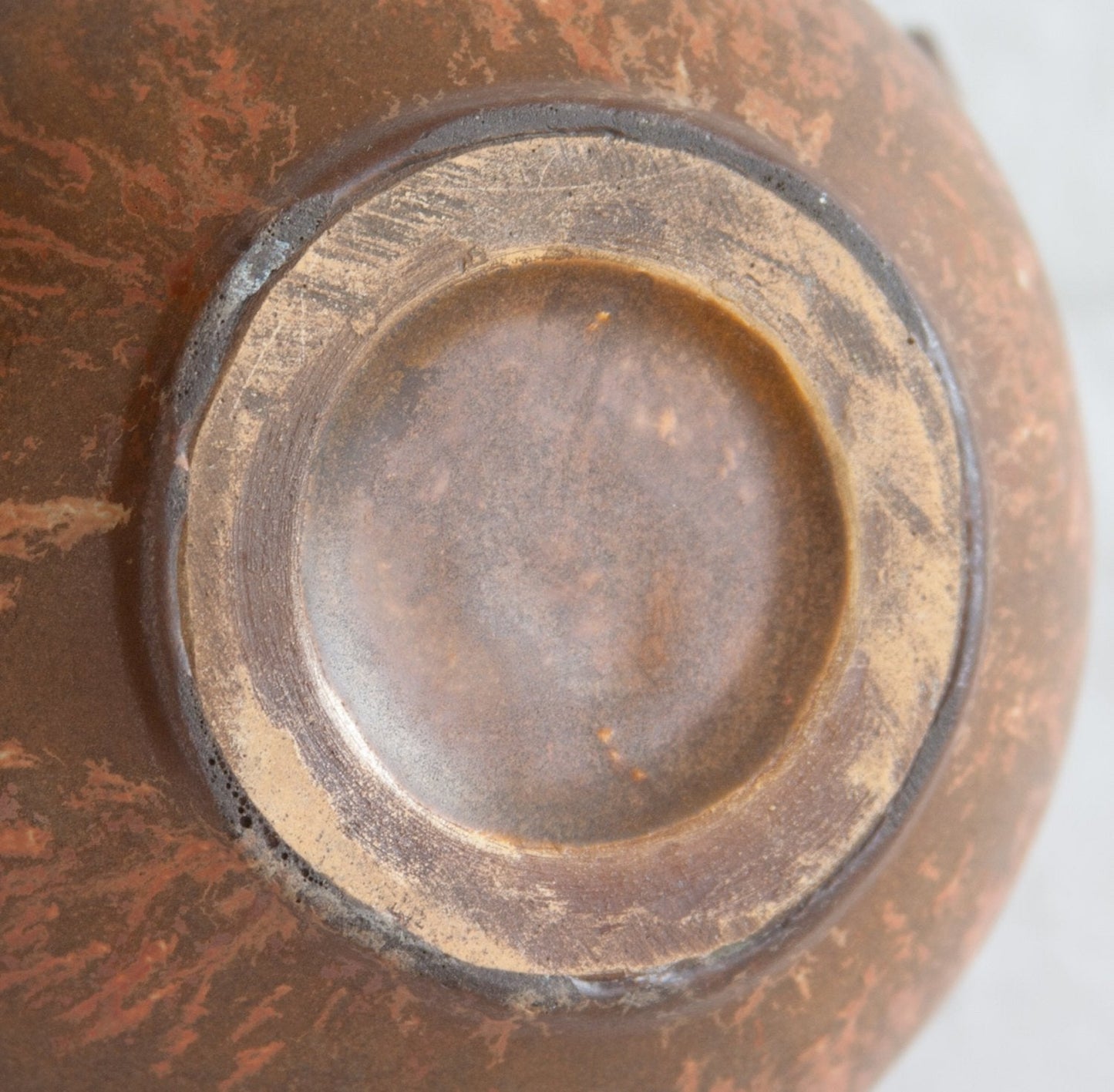 MICHAEL ANDERSEN Rust Brown Red Glazed Stoneware Vase Mollaris.com