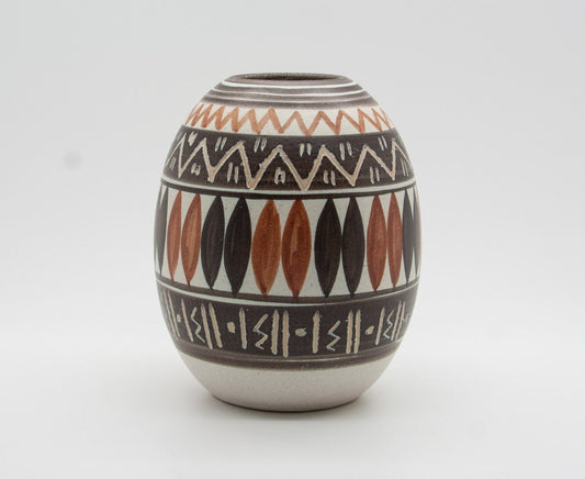 MICHAEL ANDERSEN Sgrafitto Abstract Patterned Stoneware Vase Mollaris.com