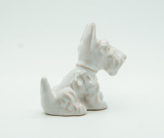 MICHAEL ANDERSEN White Glazed Stoneware Scottish Terrier Figurine Mollaris.com