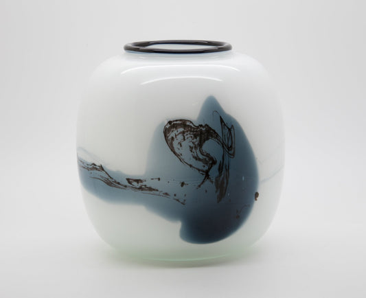 MICHAEL BANG Holmegaard ATLANTIS Studio Glass Ball Vase Mollaris.com