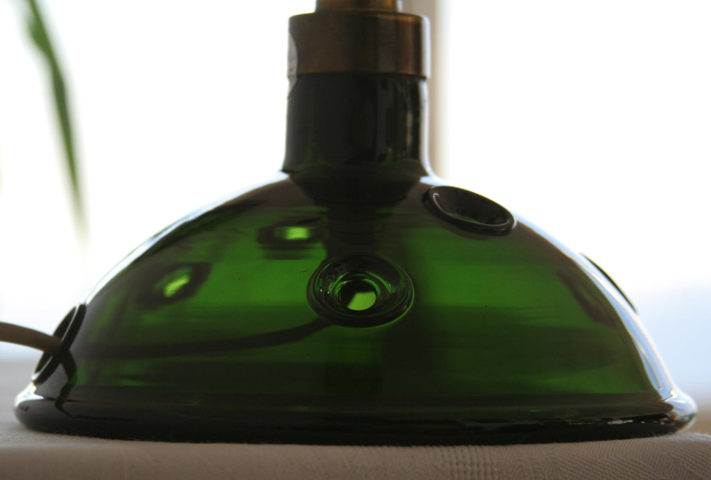 MICHAEL BANG Holmegaard METEOR Green Glass Table Lamp Mollaris.com