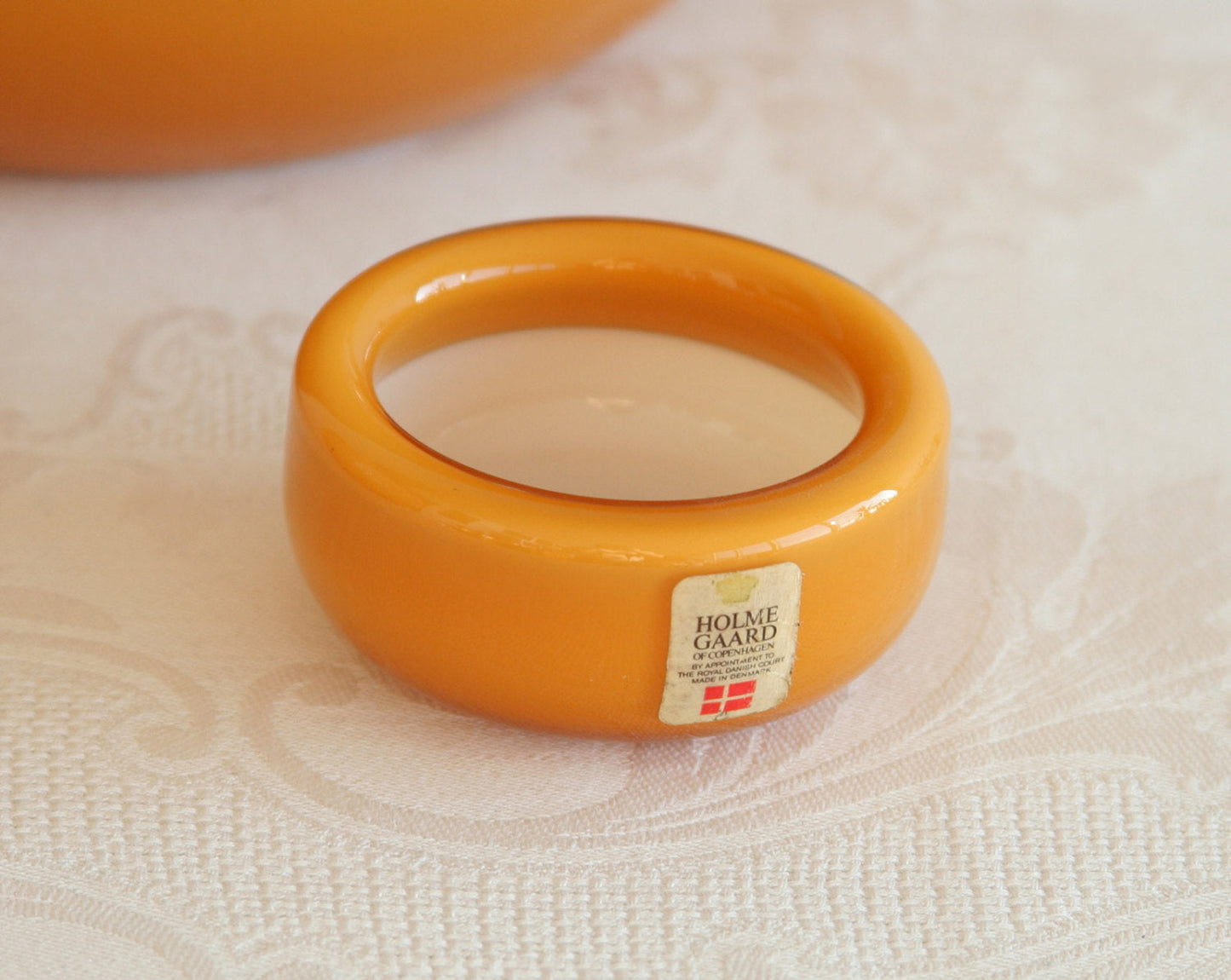 MICHAEL BANG Kastrup Holmegaard PALET Caramel (Umbria) Cased Glass Bowl Set Mollaris.com