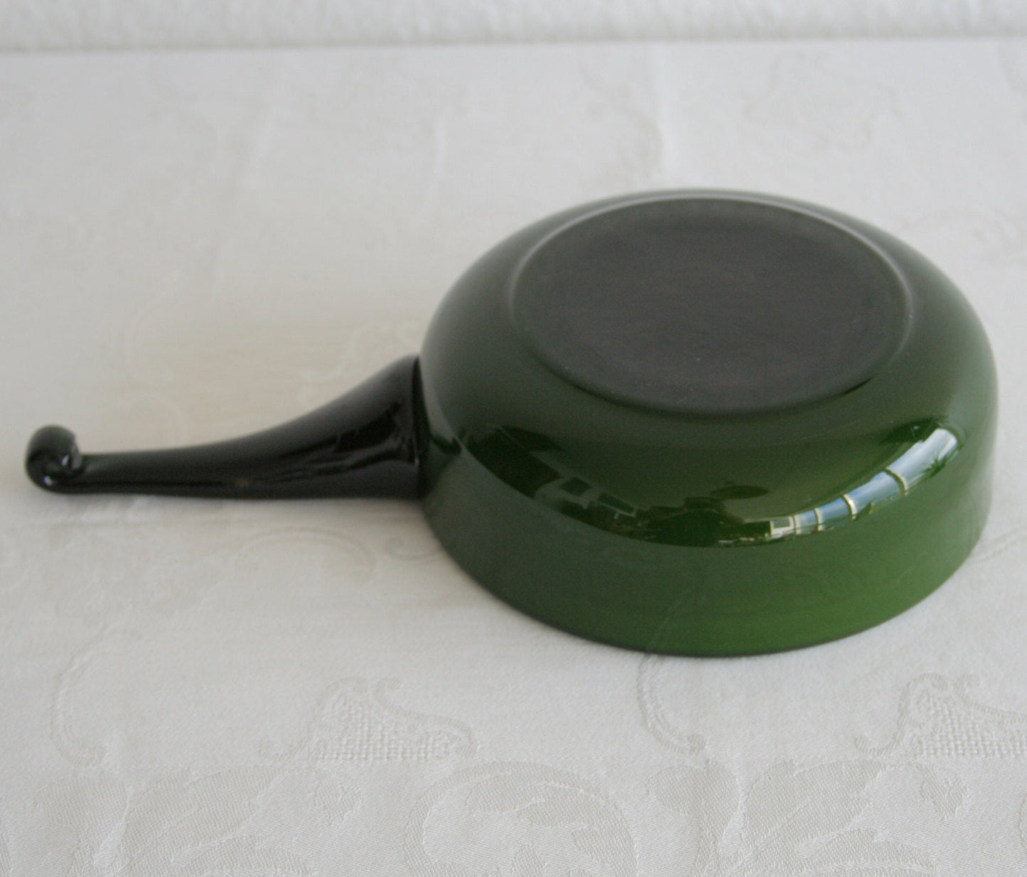 MICHAEL BANG Kastrup Holmegaard PALET Large Emerald Green Handled Cased Glass Bowl Mollaris.com
