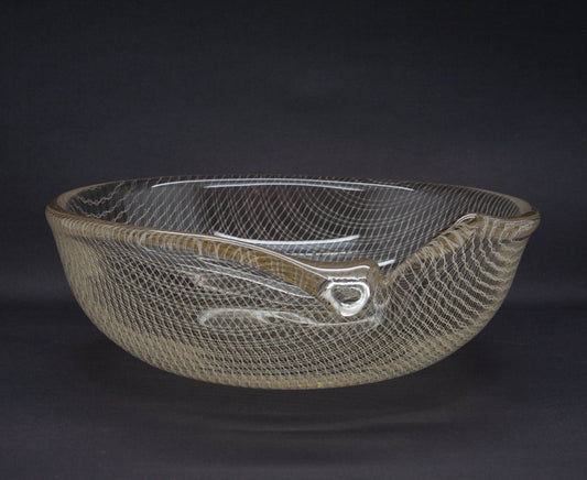 MILOS PULPITEL / RUDOLF SCHWEDLER Harrach Studio HARRTIL White Lattice Glass Bowl Mollaris.com